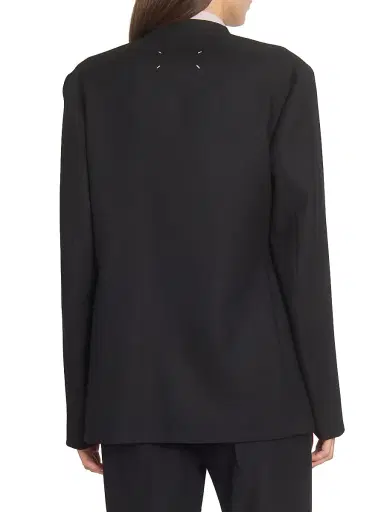 Maison Margiela Women's Wool Flannel Blazer - Black - Size 8 | Thumbnail 5 Maison Margiela Women's Wool Flannel Blazer - Black - Size 8 | Thumbnail 5