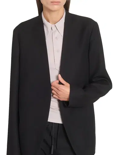 Maison Margiela Women's Wool Flannel Blazer - Black - Size 8 | Thumbnail 6 Maison Margiela Women's Wool Flannel Blazer - Black - Size 8 | Thumbnail 6