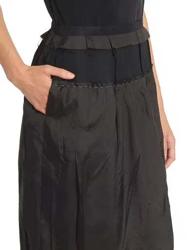 Maison Margiela Women's Textured Gabardine Midi-Skirt - Dark Grey | Thumbnail 6 Maison Margiela Women's Textured Gabardine Midi-Skirt - Dark Grey | Thumbnail 6