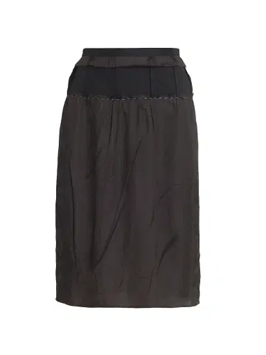 Maison Margiela Women's Textured Gabardine Midi-Skirt - Dark Grey | Thumbnail 1 Maison Margiela Women's Textured Gabardine Midi-Skirt - Dark Grey | Thumbnail 1