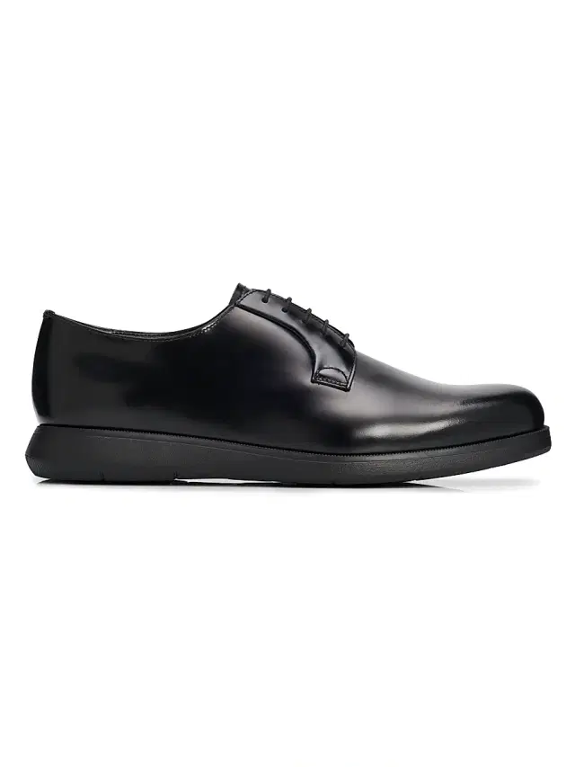 Men's Redruth Leather Derby Shoes - Black