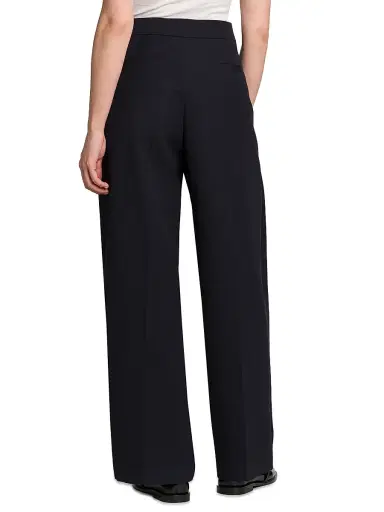 Jil Sander Women's Pleated Wool Gabardine Trousers - Navy - Size 0 | Thumbnail 5