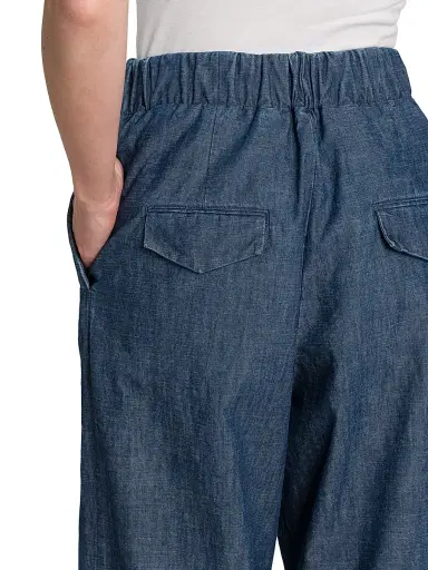 Jil Sander Women's Cotton Chambray Relaxed-Fit Trousers | Thumbnail 6 Jil Sander Women's Cotton Chambray Relaxed-Fit Trousers | Thumbnail 6