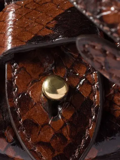 Miu Miu Women's Python-Print Ayers Leather Clutch - Brown | Thumbnail 5 Miu Miu Women's Python-Print Ayers Leather Clutch - Brown | Thumbnail 5