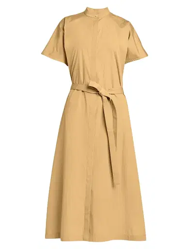Jil Sander Women's Glaze-Finished Cotton Poplin Shirtdress - Cereal | Thumbnail 1 Jil Sander Women's Glaze-Finished Cotton Poplin Shirtdress - Cereal | Thumbnail 1