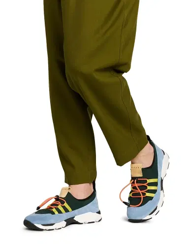 Marni Men's Drawcord Low-Top Sneakers - Green Light Blue - Size 12 | Thumbnail 2