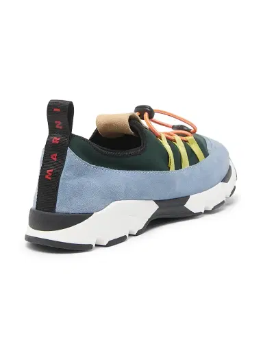 Marni Men's Drawcord Low-Top Sneakers - Green Light Blue - Size 12 | Thumbnail 4