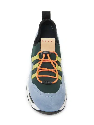 Marni Men's Drawcord Low-Top Sneakers - Green Light Blue - Size 12 | Thumbnail 5