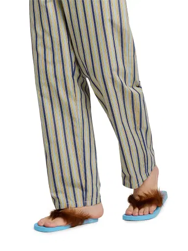 Marni Men's Long Calf Hair Flip-Flop Sandals - Leather Blue - Size 13 | Thumbnail 2