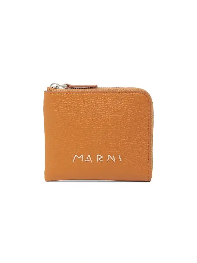 Marni Men's Zip Around Leather Wallet - Brick