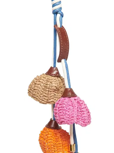 Marni Men's Woven Flower Bag Charm - Natural Blue Yellow | Thumbnail 2