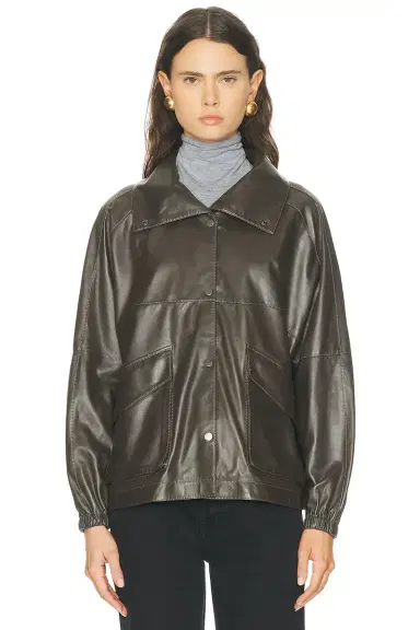 Nour Hammour Anorak Leather Jacket | Thumbnail 2
