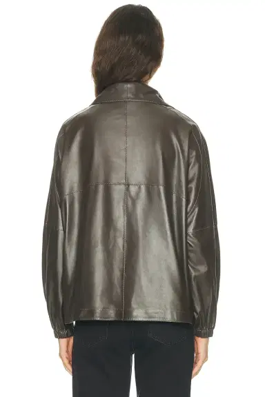 Nour Hammour Anorak Leather Jacket | Thumbnail 4
