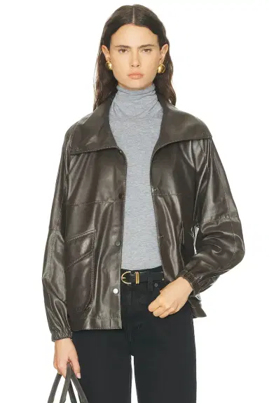 Nour Hammour Anorak Leather Jacket | Thumbnail 1