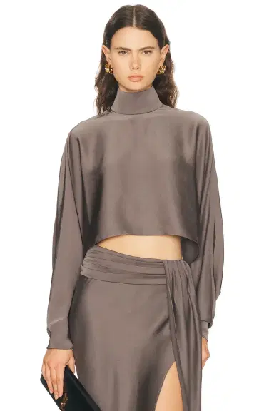 Lapointe Lightweight Satin Caftan Top | Thumbnail 1