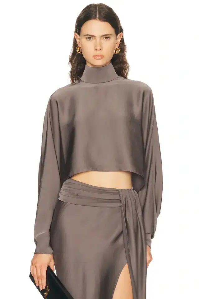LaPointe Lightweight Satin Caftan Top