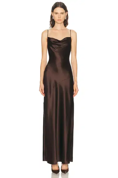 NICHOLAS Nelia Maxi Cape Slip Dress | Thumbnail 2 NICHOLAS Nelia Maxi Cape Slip Dress | Thumbnail 2