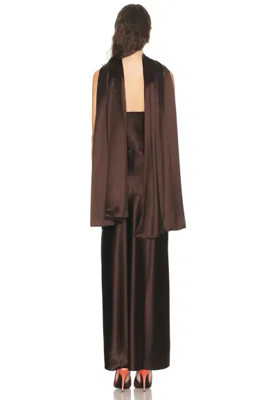 NICHOLAS Nelia Maxi Cape Slip Dress | Thumbnail 4 NICHOLAS Nelia Maxi Cape Slip Dress | Thumbnail 4
