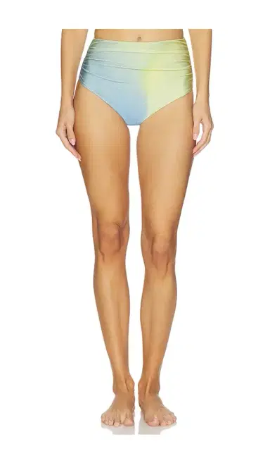 Simkhai Teya High Waisted Ruched Bikini Bottom | Thumbnail 1