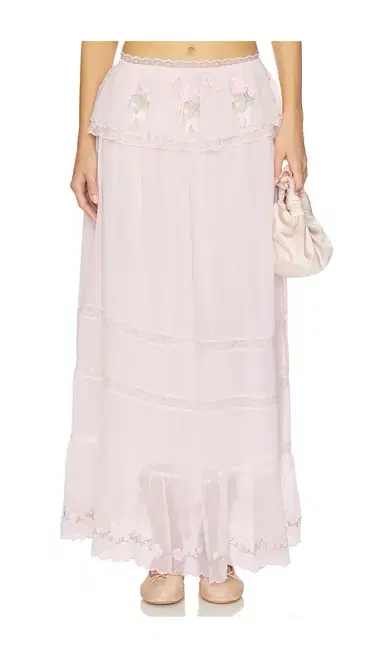 For Love & Lemons Rae Rose Maxi Skirt | Thumbnail 1 For Love & Lemons Rae Rose Maxi Skirt | Thumbnail 1