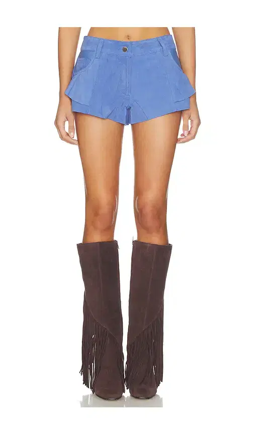 Understated Leather Dixie Frill Short