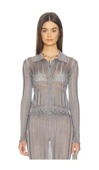 Lovers and Friends Francie Metallic Cardigan | Thumbnail 2 Lovers and Friends Francie Metallic Cardigan | Thumbnail 2
