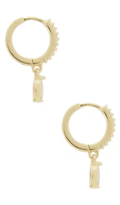 Mazin Jewels Marquise Huggies Earring | Thumbnail 2 Mazin Jewels Marquise Huggies Earring | Thumbnail 2