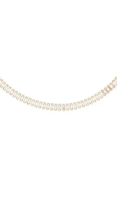 Mazin Jewels Iced Baguette Tennis Necklace | Thumbnail 2