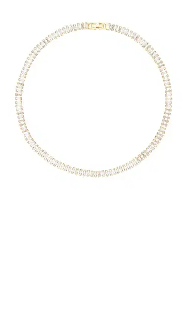 Mazin Jewels Iced Baguette Tennis Necklace | Thumbnail 1