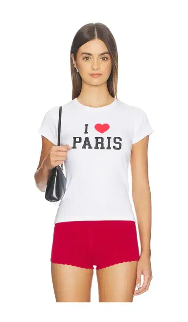 DEPARTURE I Heart Paris Baby Tee | Thumbnail 1 DEPARTURE I Heart Paris Baby Tee | Thumbnail 1