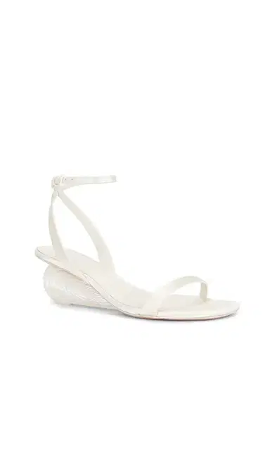 Simkhai Bridget Satin Oyster Shell Wedge Sandal | Thumbnail 2 Simkhai Bridget Satin Oyster Shell Wedge Sandal | Thumbnail 2
