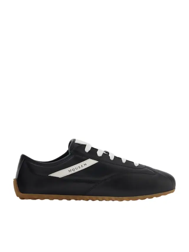 Logo-Print Leather Sneakers - Men