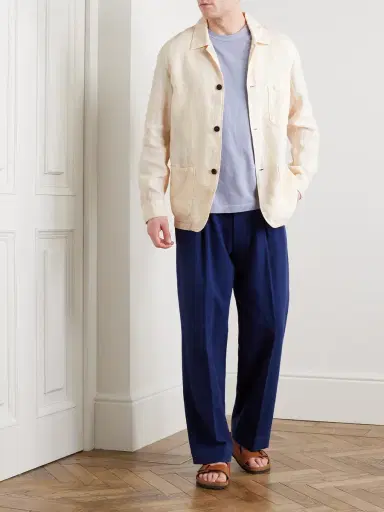 Portuguese Flannel Labura Slim-Fit Linen Jacket - Men | Thumbnail 2
