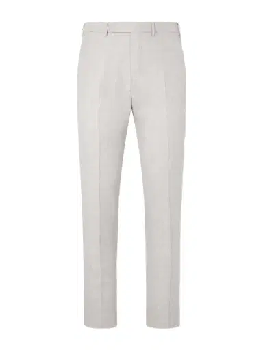 Zegna Slim-Fit Tapered Pleated Wool, Linen and Silk-Blend Suit Trousers - Men | Thumbnail 1