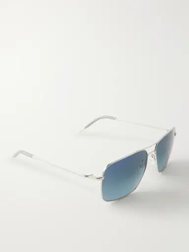 Oliver Peoples Clifton 58 Aviator-Style Silver-Tone Sunglasses - Men | Thumbnail 4 Oliver Peoples Clifton 58 Aviator-Style Silver-Tone Sunglasses - Men | Thumbnail 4