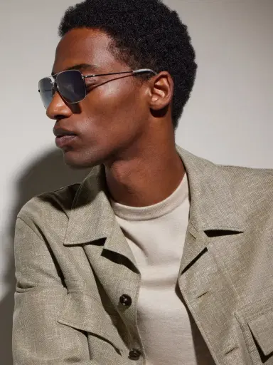 Oliver Peoples Clifton 58 Aviator-Style Silver-Tone Sunglasses - Men | Thumbnail 5 Oliver Peoples Clifton 58 Aviator-Style Silver-Tone Sunglasses - Men | Thumbnail 5