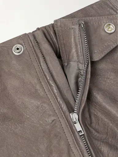 Rick Owens Motopants Straight-Leg Panelled Leather Trousers - Men | Thumbnail 6 Rick Owens Motopants Straight-Leg Panelled Leather Trousers - Men | Thumbnail 6