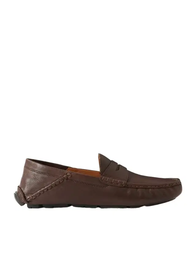 Anders Collapsible-Heel Leather Penny Loafers - Men