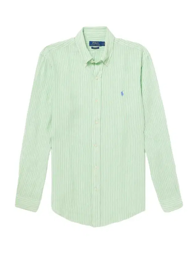 Button-Down Collar Logo-Embroidered Striped Linen Shirt - Men