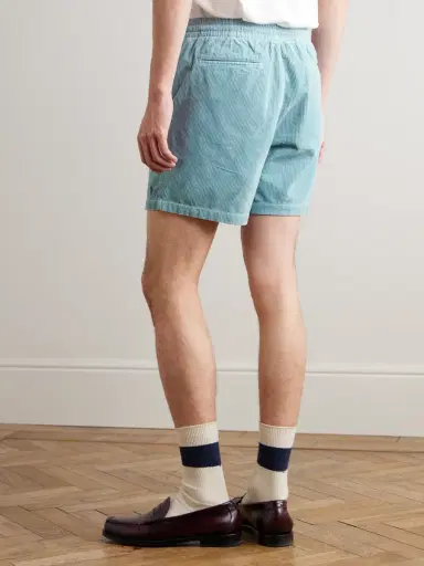 Polo Ralph Lauren Straight-Leg Logo-Embroidered Cotton-Corduroy Drawstring Shorts - Men | Thumbnail 4