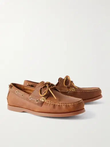 Polo Ralph Lauren Merton Leather Boat Shoes - Men | Thumbnail 4 Polo Ralph Lauren Merton Leather Boat Shoes - Men | Thumbnail 4