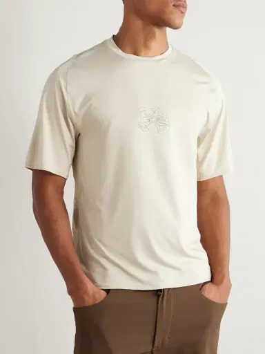 Portal Lateral Peak Logo-Print Recycled-Jersey T-Shirt - Men | Thumbnail 3