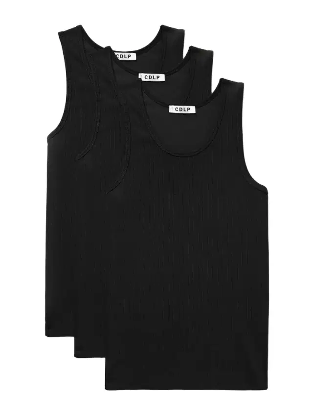 Three-Pack Ribbed Stretch Lyocell and Cotton-Blend Jersey Tank Tops - Men