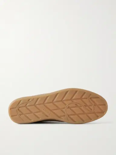 Zegna 232 Leather-Trimmed Suede Sneakers - Men | Thumbnail 3