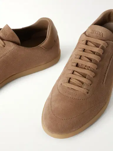 Zegna 232 Leather-Trimmed Suede Sneakers - Men | Thumbnail 5