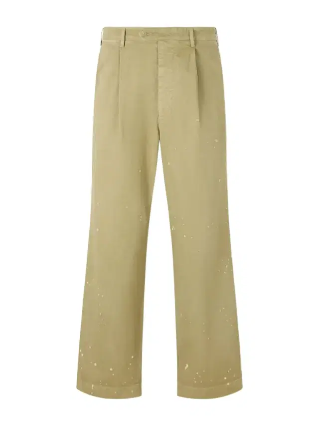 Auralee Wide-Leg Pleated Paint-Splattered Cotton-Twill Chinos - Men