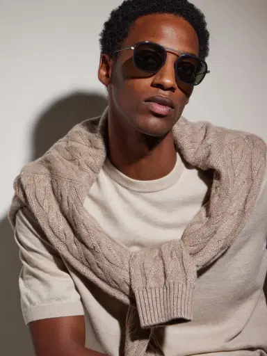 Zegna Round-Frame Titanium Sunglasses - Men | Thumbnail 2 Zegna Round-Frame Titanium Sunglasses - Men | Thumbnail 2