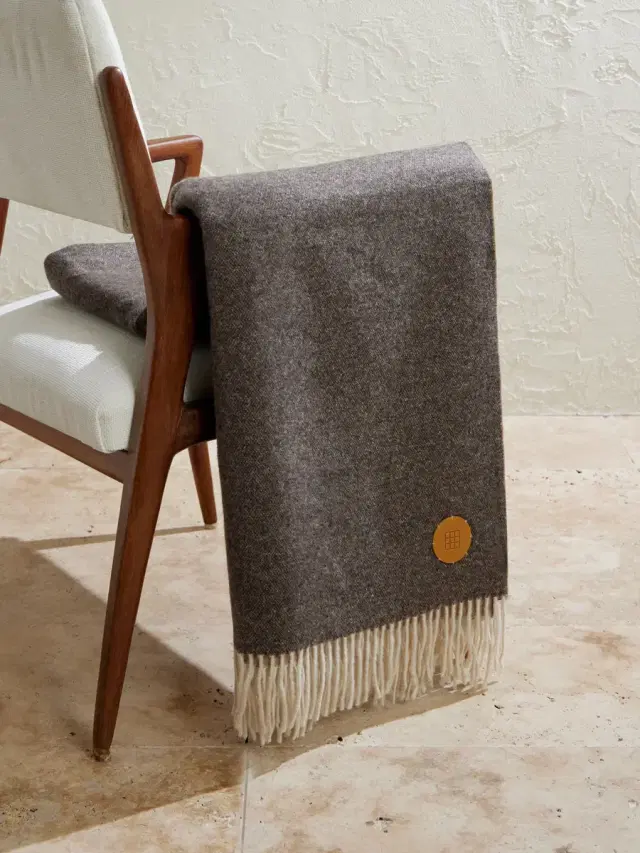 Soho Home Marwood Logo-Appliquéd Fringed Wool-Blend Throw - Men