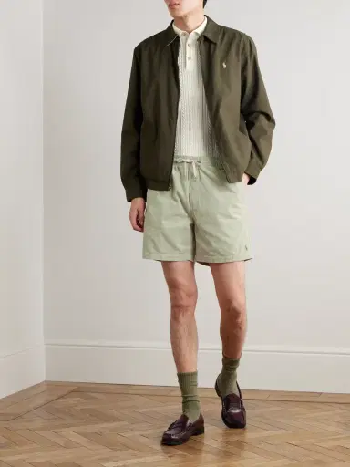 Polo Ralph Lauren Straight-Leg Logo-Embroidered Cotton-Corduroy Drawstring Shorts - Men | Thumbnail 2