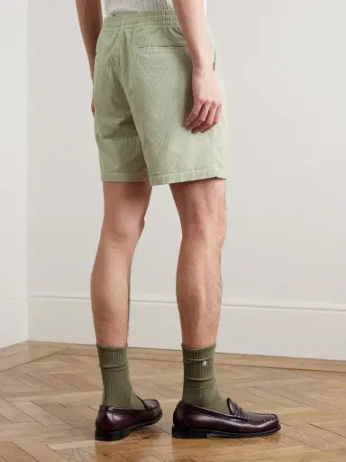 Polo Ralph Lauren Straight-Leg Logo-Embroidered Cotton-Corduroy Drawstring Shorts - Men | Thumbnail 4